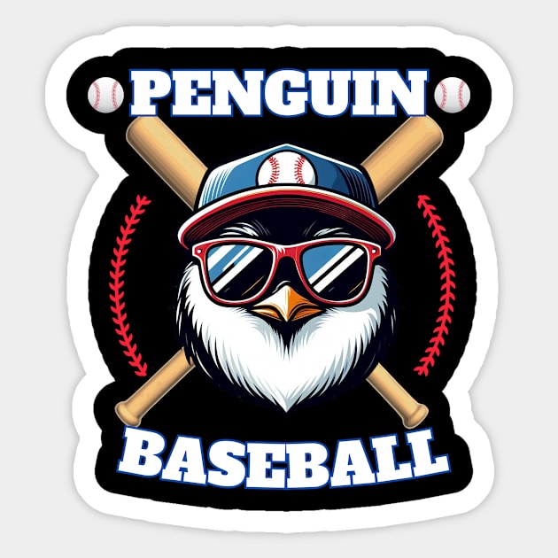 penguin baseball Sticker by jijo.artist